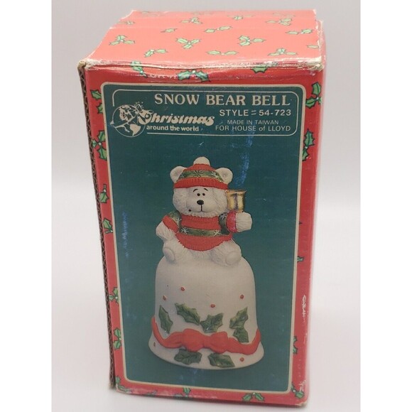 Vintage Christmas Around the World Snow Bear Bell. House of Lloyd. original  box - Picture 7 of 8